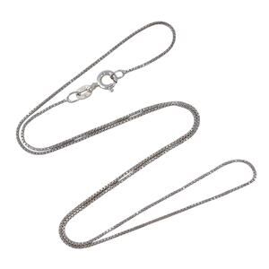 Estate Italy Sterling Silver 925 Box Chain Necklace 18"
